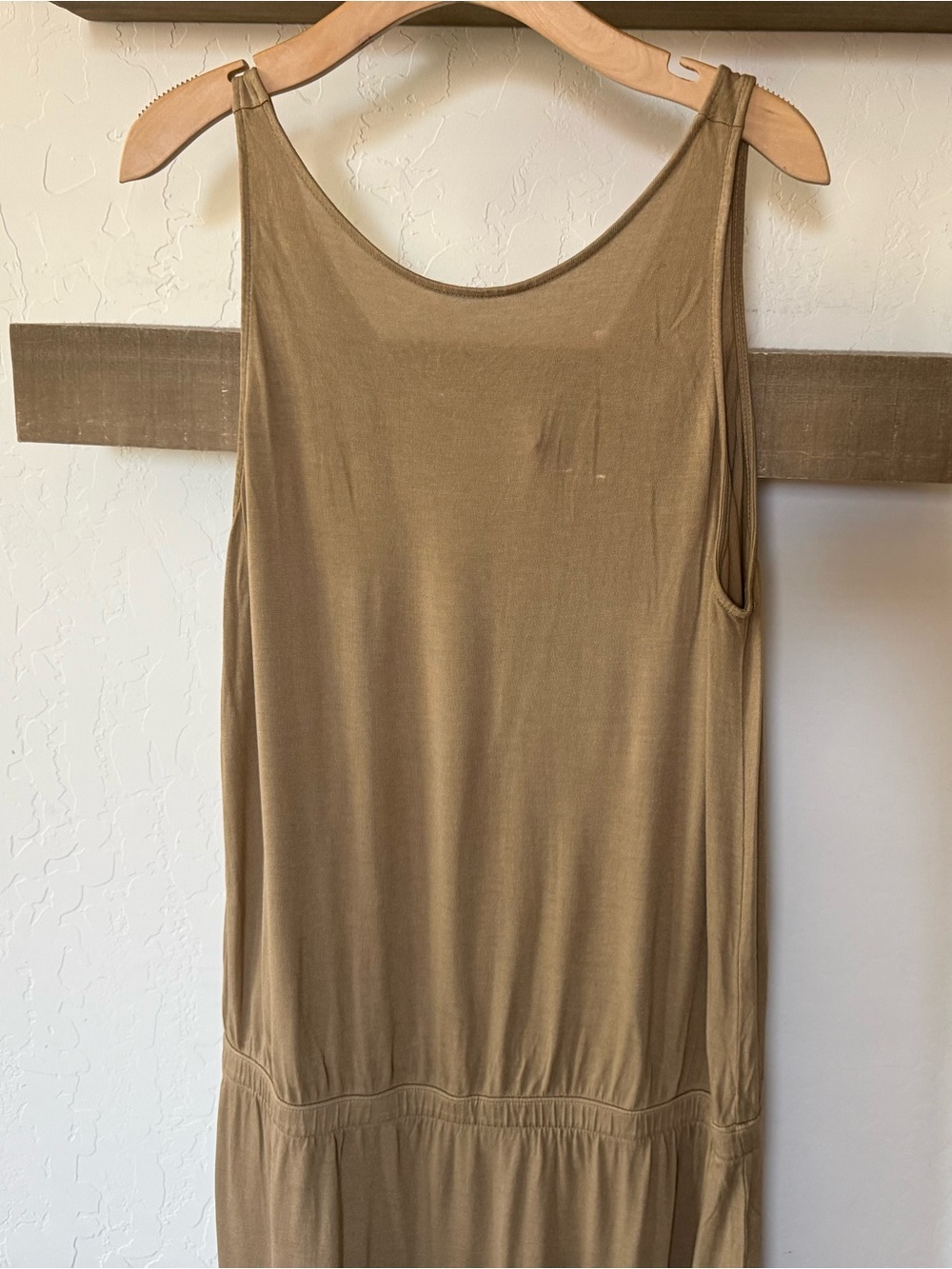 Everlane|The Ryan maxi tank dress in Camel Tan sleeveless Drapey style•••LARGE - Picture 8 of 14